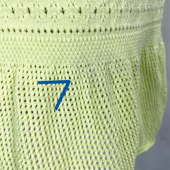 Amanda Uprichard Lainey Dress Green Knit V-Neck Crochet Sleeveless Midi Sz S - Picture 15 of 16